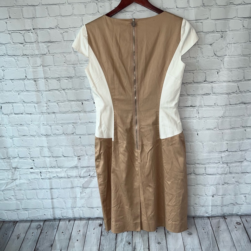 Antonio Melani Tan & White sleeveless dress size 6 - Picture 12 of 16